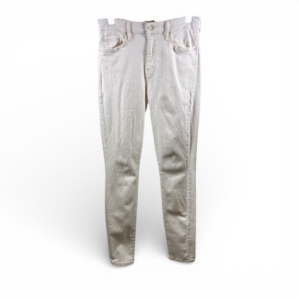 MOTHER High Waist The Looker in Whipping Cream Size 28